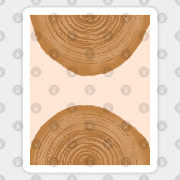 Timber Circles Magnet by ArunikaPrints